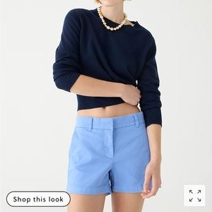 J. Crew 4" stretch chino shorts in Bright Peri. Size 4. NWT.